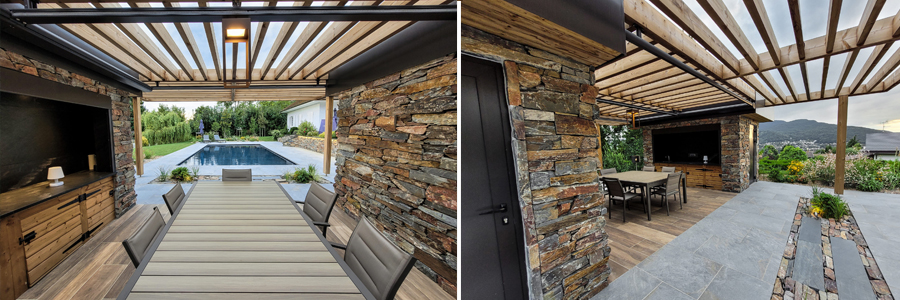 Natural stone for outdoor kitchens