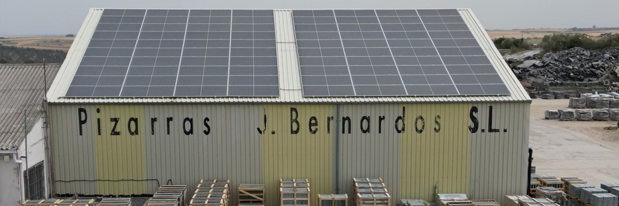 Naturpiedra factory solar panels in Bernardos