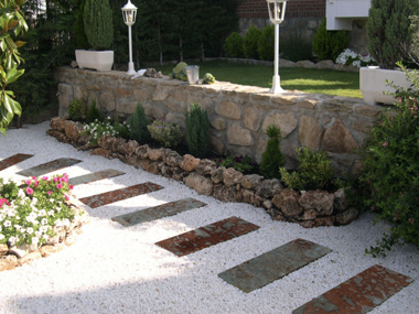 pasos de filita multicolor piedra natural para jardín