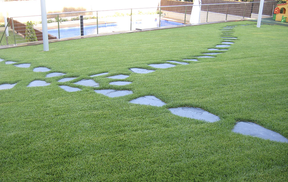 pasos de piedra jardin, camino pizarra jardin