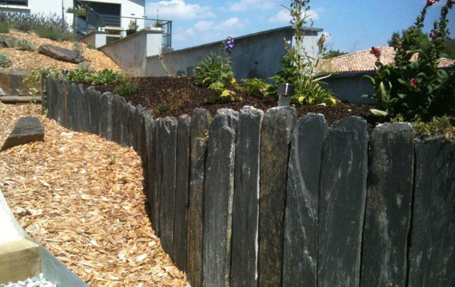 piedra grande decorativa para jardin, valla de piedra natural filita