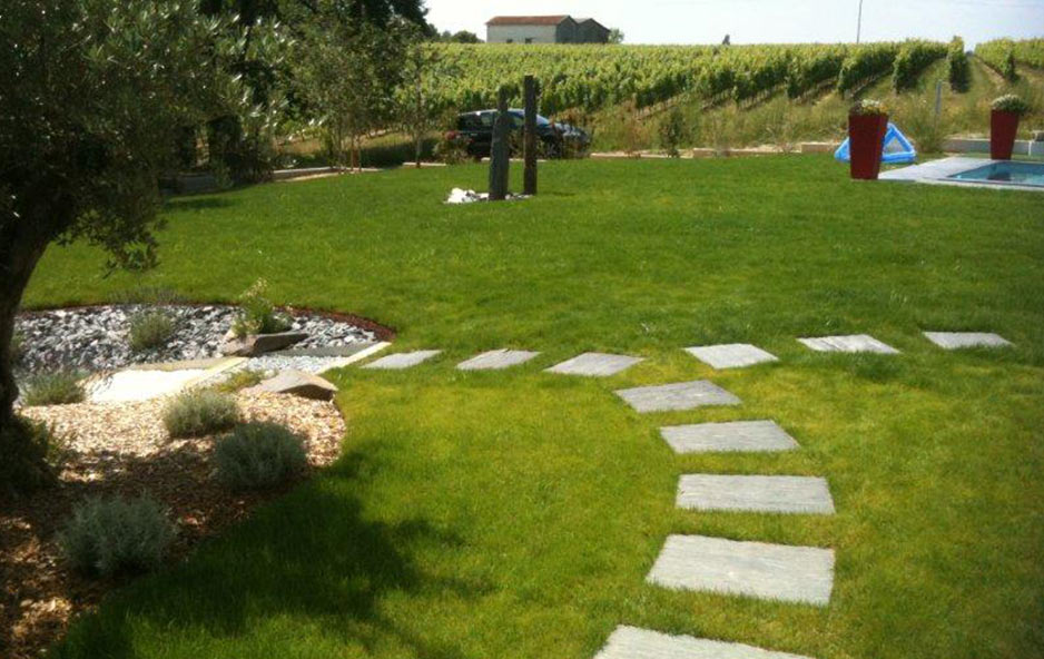 pasos de piedra para jardin, decoración de piedra natural para jardin y pasisajimo