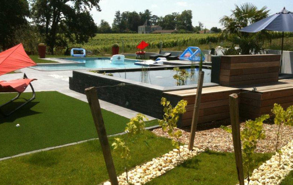 piedra decorativa para jardin, jardines particulares con piscina