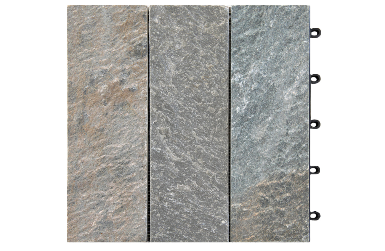 CUARCITA GRIS SOBRE BASE PLASTICA - 30X30 CM.