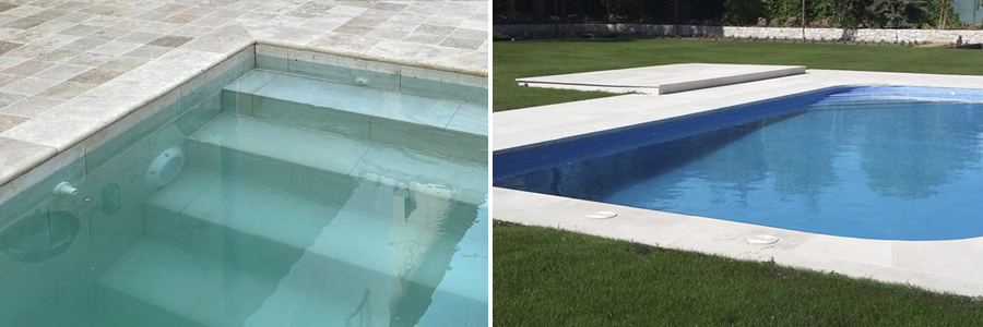 cornonación piscina travertino