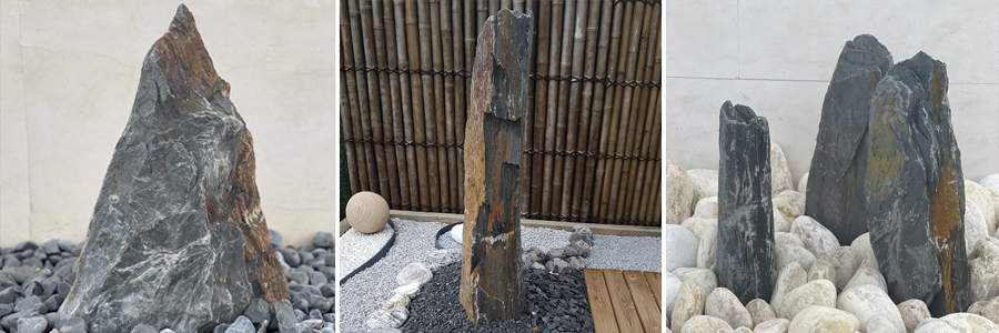 monolitos piedra natural para tu jardín