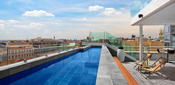 vaso y coronación piscina hotel madrid