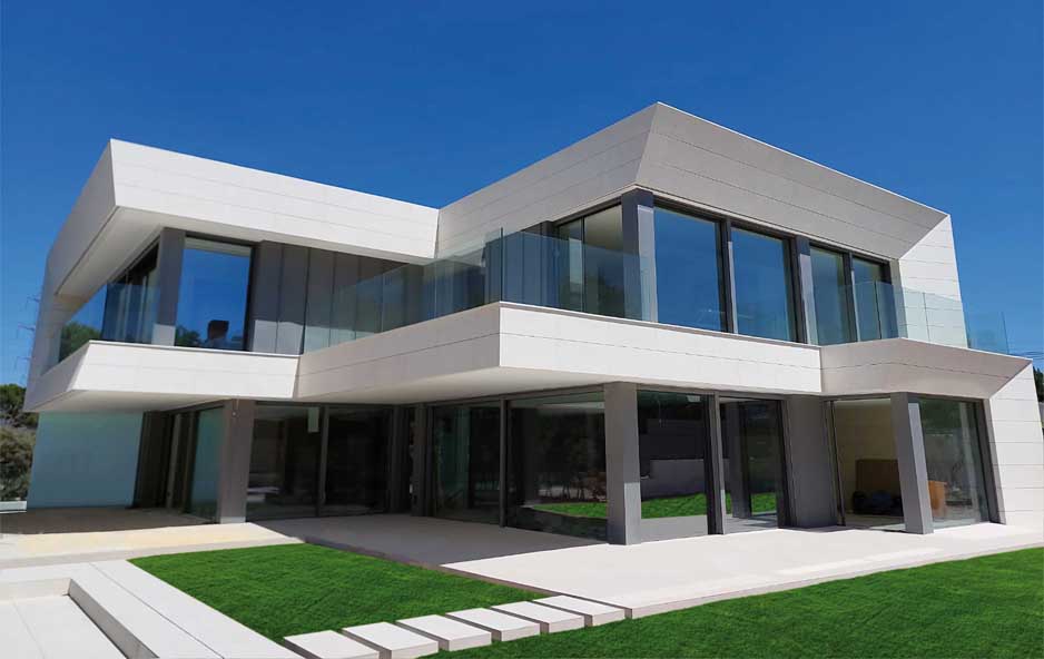 chalet caliza revestimientos exteriores