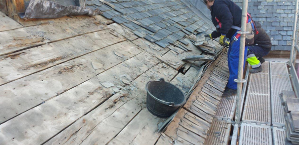 detalle de rehabilitación cubierta