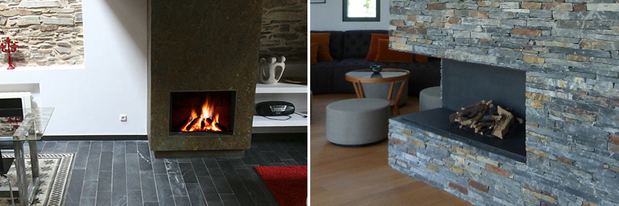 chimeneas fuego calor del hogar con piedra natural
