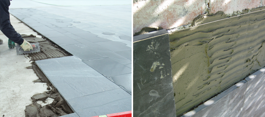 chapados y solados en piedra natural cortada