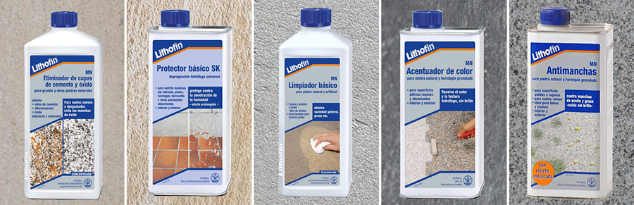 produtos limpieza y mantenimiento Lithofin