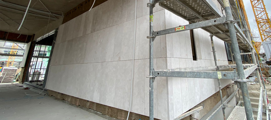 Fachada ventilada caliza