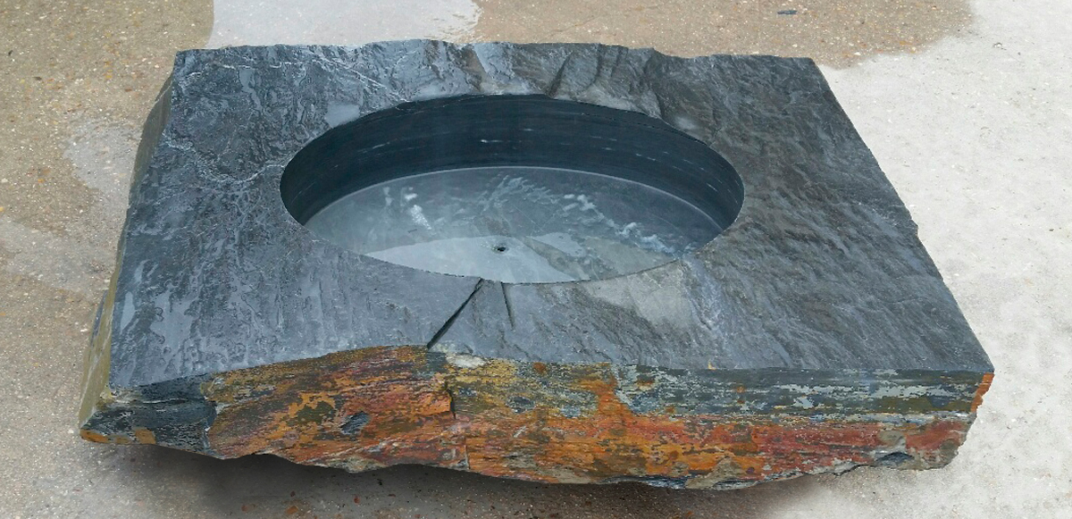 fuente piedra natural decoración jardines