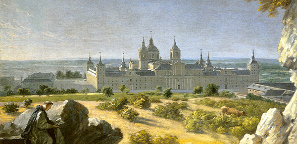 pintura del monasterio donde vemos que hay pizarra de cubierta